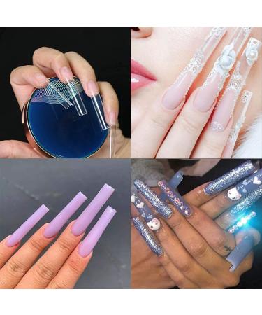 504Pcs XXL No C Curve Nail Tips Set for Acrylic Nails - Professional Straight Tapered Clear Tips for Salon and DIY Nail Art - Buy Online on GoSupps.com
