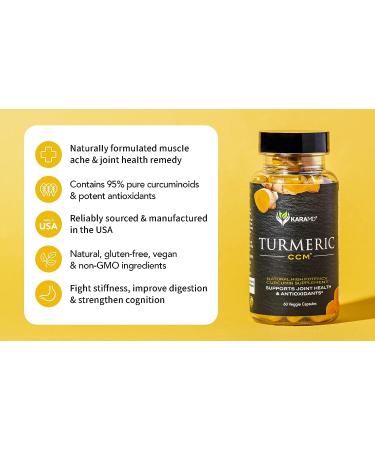 KaraMD Turmeric CCM - Joint Support Supplement with Boswellia - 60 Vegetable Capsules - Buy Online on GoSupps.com