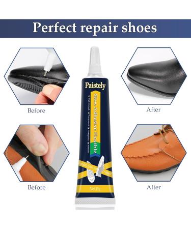 Shoe Glue Sole Repair (15g*2) - Professional Waterproof Transparent Glue for Repairing Worn Shoes, Boots, Leather - Non-Hardening & Slow-Drying - Buy Online on GoSupps.com
