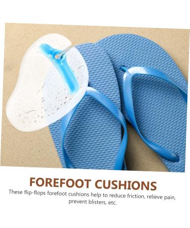 5 Pairs Blue Palm Rest Sandals - Comfort Foot Pads & Cushions for Ball of Foot Relief | Non-Slip Gel Slippers for Ultimate Comfort - Buy Online on GoSupps.com