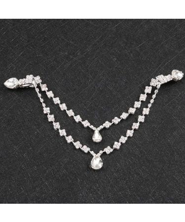 Silver Rhinestone Double Chain Headpiece for Women - Wedding & Prom Accessory - Buy Online on GoSupps.com
