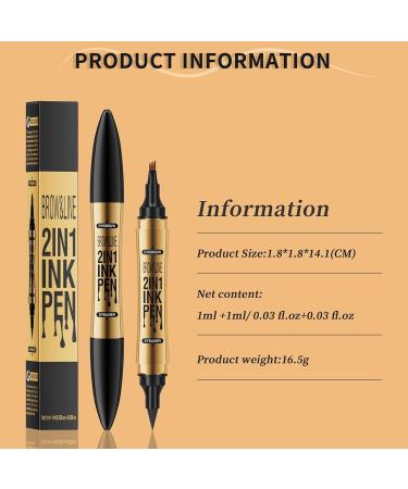 Eyebrow Pen Eyebrow 4 Tip Brow Pencil Eyebrow Pen Eyebrow Pencil Last All-Day Eyebrow Pencil with Fork Tip (Grey) - Buy Online on GoSupps.com
