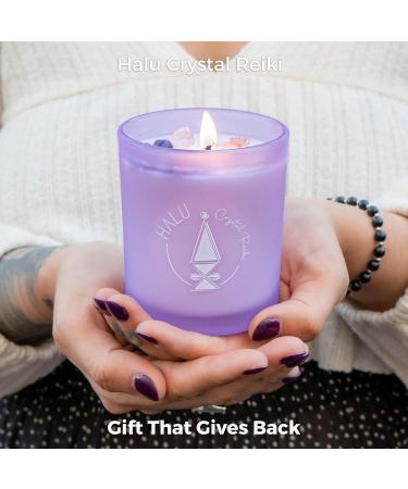 Premium Lavender & Vanilla Scented Candle in Wooden Box | 100% Natural Soy | Aromatherapy & Meditation | Ideal Gift for Women | Reiki Infused - Buy Online on GoSupps.com