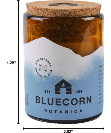 Cedarwood Nutmeg & Lavender Essential Oil Beeswax Candle | Bluecorn Beeswax Botanica | 8 oz Blown Glass Jar - International Shipping Available - Buy Online on GoSupps.com