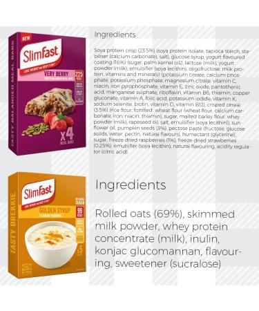 AETN Creations Slim Fast Weight Loss Bundle 12 Bars in Very Berry Choc Orange Rocky Road + 5 Golden Syrup Porridge with AETN Meal Planner and Fridge Magnet - Buy Online on GoSupps.com