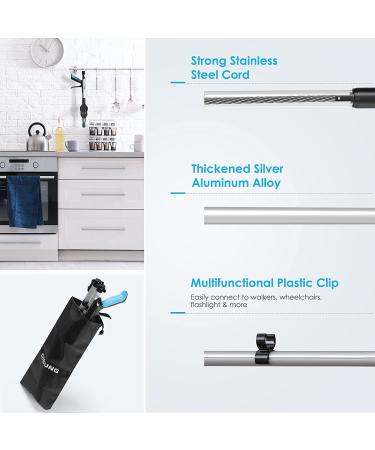 Reacher Grabber Tool Heavy Duty  2-Pack 44" & 34" Extra Long Foldable Grabbers for Elderly with Upgraded Rotating Anti-Slip Jaw & 2 Drawstring Bags  Sturdy Reaching Assist Tool for Trash Pick Up  Aid 44 Inch & 34 Inch - Buy Online on GoSupps.com
