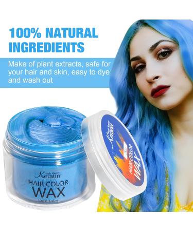 Magic Master Keratin Hair Color Wax - Temporary Dye Mud for Men and Women - Blue - Buy Online on GoSupps.com