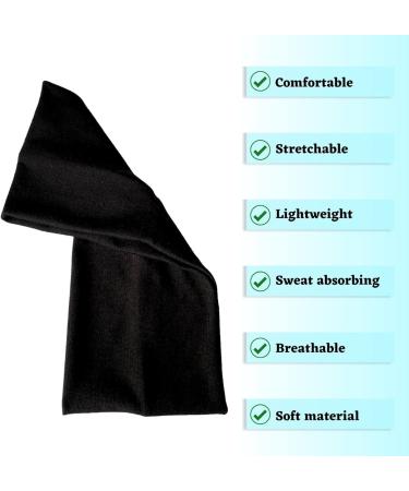 WESTEND CHOICE 9cm Wide Black Stretchy Headband for Gym Yoga - Unisex Soft Head Band for Men & Women - Buy Online on GoSupps.com