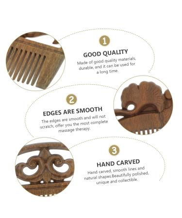 Ultechnovo Green Sandalwood Scalp Massage Comb & Hairdressing Tool | Eco-Friendly Hair Gel Comb for Ultimate Relaxation - Buy Online on GoSupps.com