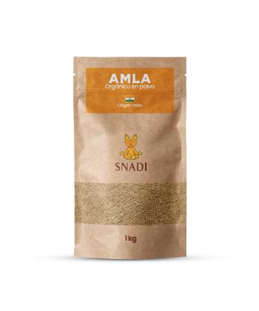 Snadi 1 kg Authentic Indian Amla Powder for Hair Natural Enhancer and Revitalizing Ecological Packaging Organic Pure and Natural Product Versatile in Hair Care