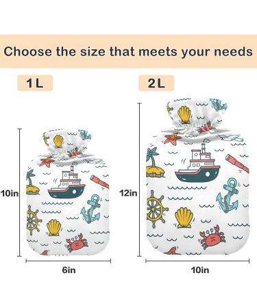 NAANLE Cartoon Boot Crab Hot Water Bottle - 1L Transparent Design for Hand & Foot Heat Relief | Warm Steady Bed Comfort & Therapy - Buy Online on GoSupps.com