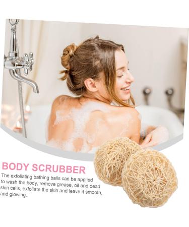 Healeved 2pcs Exfoliating Bath Balls - Flexible Loofah Sponges for Women | Shower Brushes & Facial Accessories - 11x10.5x3CM Khaki - Buy Online on GoSupps.com