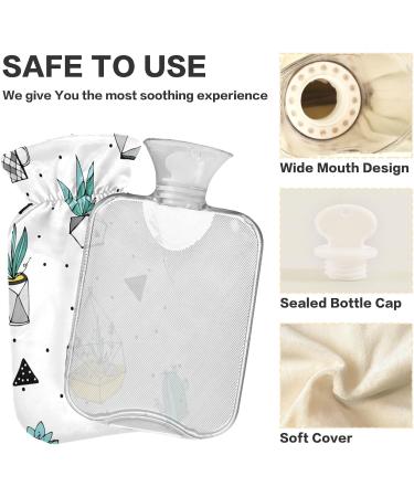 Mnsruu 2L Hot Water Bottle with Soft Succulent Cover | Ideal Christmas Gift for Women & Kids | International Shipping Available - Buy Online on GoSupps.com