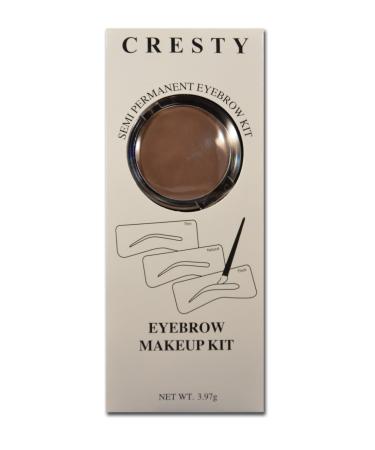 Cresty Eyebrow Stencil Kit Dark Brown