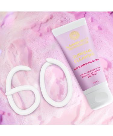 Lumineo Blemish Skin Facial Cleansing Brush with 3 Medical Silicone Heads & Cleansing Gel - Electric USB Brush for Acne-Prone Oily Skin in Turquoise - Buy Online on GoSupps.com