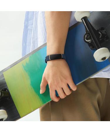 Amzpas  Soft Silicone Wristband Replacement Strap for Fitbit Luxe Bands - 4 Pack - Black & Starlight & Abyss Blue & Avocado Green - Buy Online on GoSupps.com