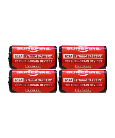 SureFire SF123A 3-Volt Lithium Battery-4-pack 4 Count (Pack of 1)