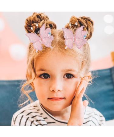 Girls Hair Clips Cute Butterfly Hair Clips girls hair accessories suitable for daily holiday parties and give gifts(pink-1pair) - Buy Online on GoSupps.com