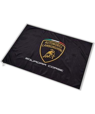 Lamborghini Squadra Corse Flag Black - Official Racing Merchandise - Buy Online on GoSupps.com