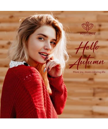 Modelones Gel Nail Polish Set 6 Colors Nude Brown Gel Polish Fall Gel Nail Polish Set Soak Off Glitter Nail Gel Nail Art DIY Manicure Salon and Home for Women Gold Glitter Brown - Buy Online on GoSupps.com