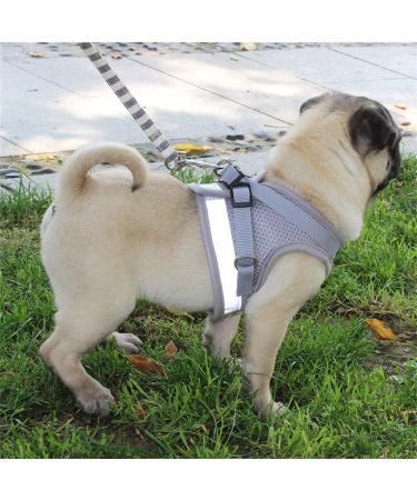 Buy Reflective Soft Padded Dog Harness & Cat Dishes for Small Dogs | Air-Mesh Leash & Pet Accessories - Perfect for Puppies & Cats (Chest: 29-33cm) - Buy Online on GoSupps.com