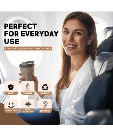 Naiicute Aircraft Earplugs - Pain-Free Flying Travel Earplugs (2 Pairs) | Reusable Pressure Compensation Hearing Protection for Adults & Kids 12+ | Blue & Black - Buy Online on GoSupps.com