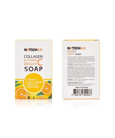 Buy NATICHAA Collagen & Vitamin C Brightening Soap - Moisturizing, Dark Spot Treatment, Vegan, Paraben & SLS Free - 3.52 oz (2 Bars) - Buy Online on GoSupps.com