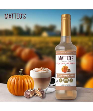 Matteo's Barista Style Sugar-Free Coffee Syrup Pumpkin Praline Flavor Zero Calories and Sugar Keto Friendly Ideal for Lattes Cappuccinos Espresso Americano Indulgent Taste (750mL 6-pack) 750 ml (Pack of 6) - Buy Online on GoSupps.com