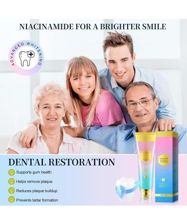Niacinamide Whitening Toothpaste Gum Repair Effectively Whitens Teeth Protects Tooth Enamel Effectively Whitens Teeth Protects Tooth Enamel Freshens Breath 24 Hours (2 Pack) 6.4 Ounce (Pack of 1) - Buy Online on GoSupps.com