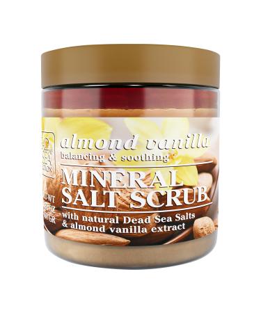 Dead Sea Collection Almond Vanilla Salt Body Scrub - Large 23.28 OZ - with Pure Oils and Dead Sea Minerals