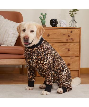 AXCIMOND Dog Recovery Suit for Dogs - Post-Surgery Body Cover - Long-Sleeved Wound Protection for Dogs - Comfortable Alternative to E-collars - 2XL Leopard Design - Buy Online on GoSupps.com