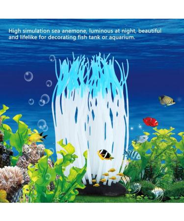 Buy Luminous Blue Sea Anemone Coral Ornament | Artificial Silicone Aquarium Decoration - Buy Online on GoSupps.com