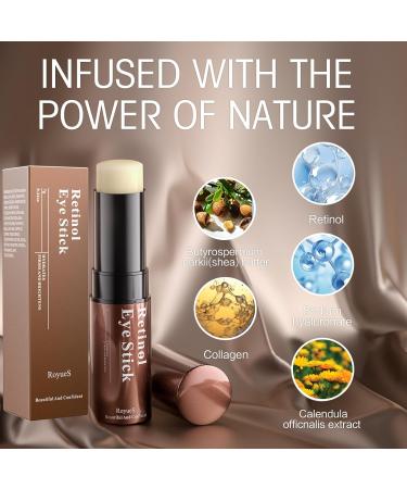 Retinol Eye Stick - Anti-Aging Eye Balm for Dark Circles Puffiness & Fine Lines - Brightening Under Eye Cream for Radiant Skin - Buy Online on GoSupps.com