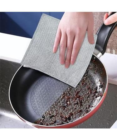 10PCs Shiny Wire Anti-Scratch Cleaning Cloths - Protect Sensitive Surfaces | Double-Layer Steel Wire Towels for Kitchen Use - Buy Online on GoSupps.com