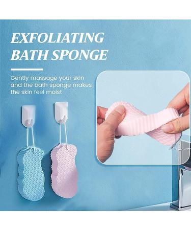 Super Soft Exfoliating Bath Sponge - Magic Body Shower Sponge for Gentle Dead Skin Removal (Random Color) - 2pc Set - Buy Online on GoSupps.com