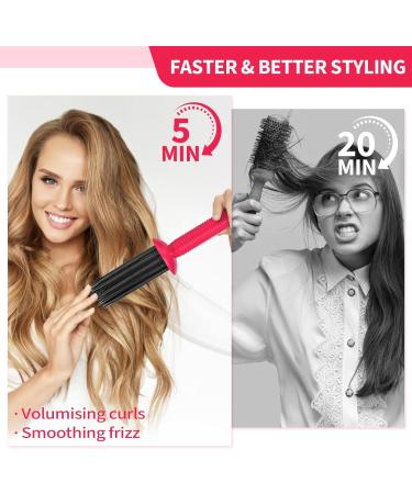 Curling Roll Comb Bounce Curl Brush Curl Defining Brush Air Curly Hair Brush 17 Teeth Round Curly Hair Comb Styler Anti-Slip Curling Iron Hairstyling Tools for Women Home Travel Dating - Buy Online on GoSupps.com