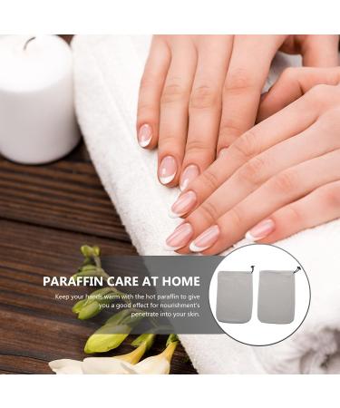 Buy Wax Isolated Gloves | Paraffin Spa Gloves for Beauty Treatments | Plush Gray Wax Gloves for Hands & Feet - Buy Online on GoSupps.com