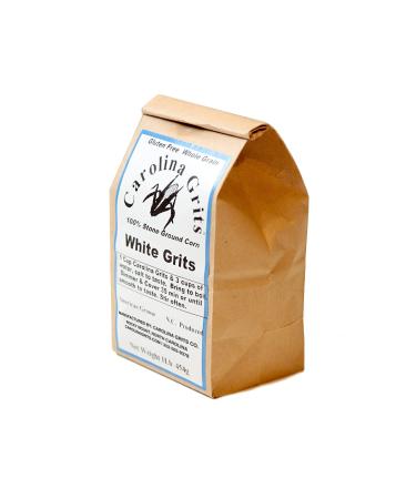 Carolina Grits Company Stone Ground White Grits - 2lbs | Non-GMO, Whole Grain, Gluten-Free - Buy Online on GoSupps.com