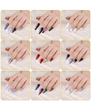 Teenitor Nail Pen Designer Kit with 15 Painting Brushes, Dotting Tool, Foil, Tape, Rhinestones - A-Pink - Buy Online on GoSupps.com