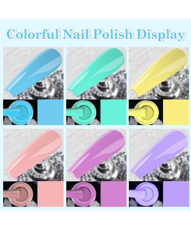 LKE Gel Nail Polish Kit with 72W UV Lamp | 6 Macaron Colors + Top & Base Coat | Manicure DIY Gifts for Women - Buy Online on GoSupps.com