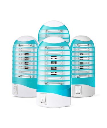 Bug Zapper Indoor Plug in Mosquito Killer Trap Zapper, Electric Gnat Fly Trap Zapper for House Indoor Bug Killer Light Eliminates Flying Pests for Home 4 Pack