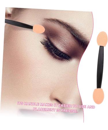 MAGICLULU 100pcs Double Ended Eyeshadow Brush Protable Makeup Tool Sponge Brush Eye Shadow Plastic Oval 6.5x1.3cm Black - Buy Online on GoSupps.com