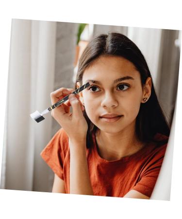 TOVINANNA White Toiletry Bottles 28 Pcs Two-in-one Eyebrow Pencil Brow Drawing Pens Liner Eyebrow Comb Woman Eyebrow Brush Wooden - Buy Online on GoSupps.com