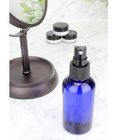 4oz Blue Plastic Fine Mist Spray Bottles (12-Pack) BPA-Free with Black Sprayers - Includes Labels - PET #1 Plastic - Buy Online on GoSupps.com
