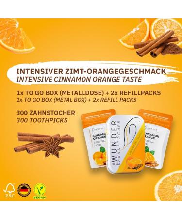 Miracle Toothpick Set - Flavorful Plastic-Free Chewing Gum Alternative for Fresh Breath | Sugar-Free Vegan Cinnamon & Orange - Perfect for Bad Breath & Smoking Cessation - Buy Online on GoSupps.com