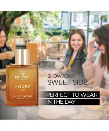 Bella-Vitaa Luxury Honey Oud Unisex Eau De Parfum with Bergamot Patchouli Vanilla|Premium Long Lasting Sweet & Spicy Fragrance for Men & Women 100ML - Buy Online on GoSupps.com