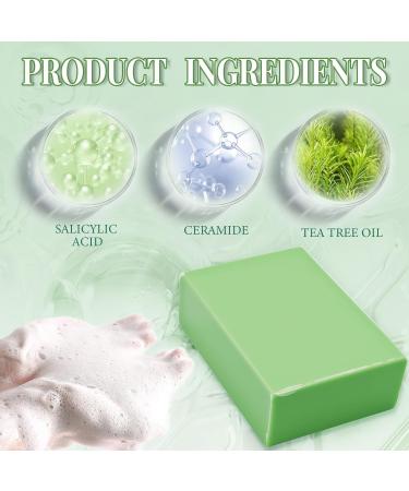 Ourdort Salicylic acid scrub salicylic acid soap natural soap cleanser and exfoliant soap for body and face pure natural soap 2x100g - Buy Online on GoSupps.com