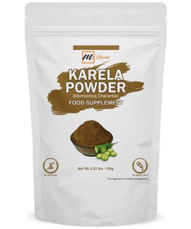 mGanna 100% Natural Karela/Momordica Charantia/Bitter Melon Powder for Holistic Wellness 0.22 lbs / 100 GMS