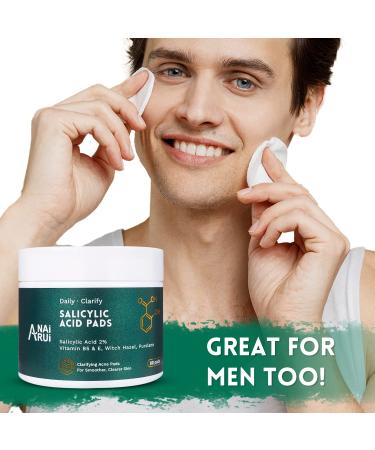 2% Salicylic Acid Acne Treatment Pads with Witch Hazel - 80 Count - Buy Online on GoSupps.com