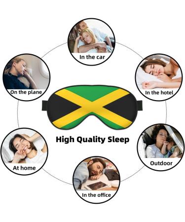 Jamaica Flag Eye Mask - Soft Adjustable Sleep Mask for Men & Women - Perfect Nighttime Comfort - Buy Online on GoSupps.com